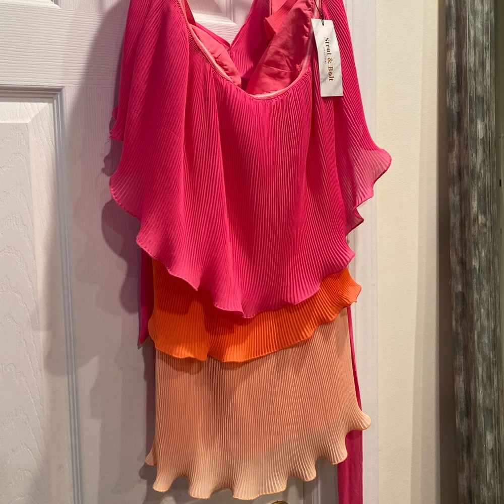 Vici doll strapless ruffle dress